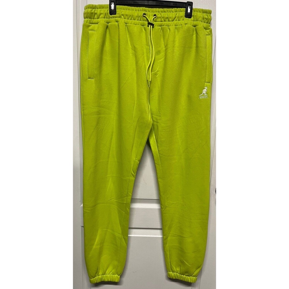 Kangol Neon Yellow Jogger Sweatpants Men’s Size XL NWT
